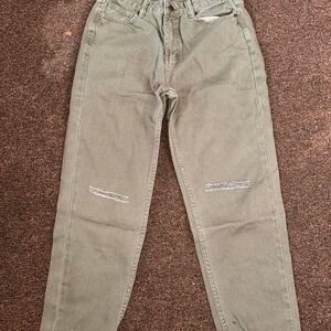 Women's Green and Khaki Jeans